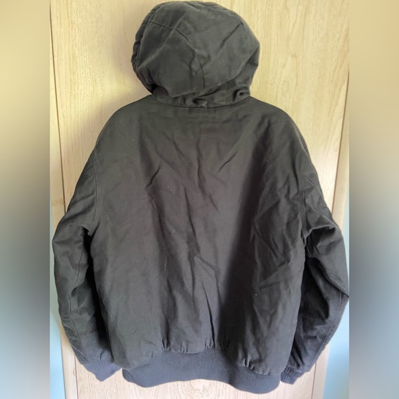 NFL Team Apparel Navy New England Patriots Heavy Cotton Canvas Hooded Jacket L - Picture 6 of 12